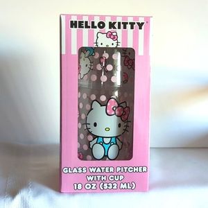 🎀 Hello Kitty Glass Water Pitcher With Cup